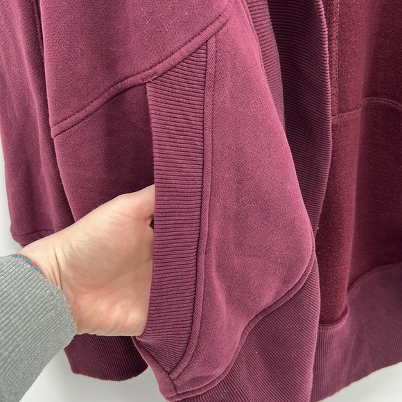 Woolrich Slouchy Oversized Sweatshirt Cardigan - Fig - Medium - Picture 3 of 7